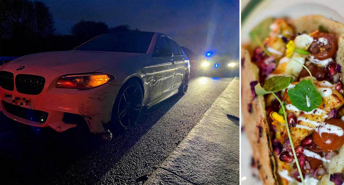 The driver was travelling to pick up a kebab. (SWNS/Avon and Somerset Police)