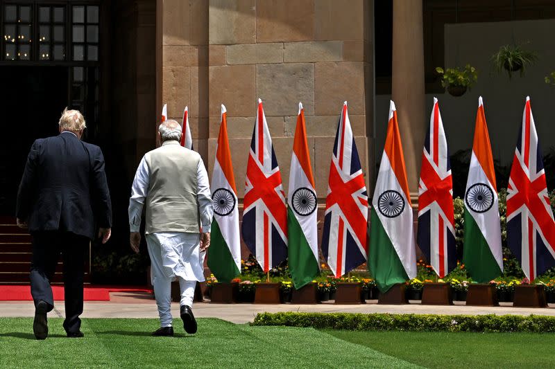 British Prime Minister Boris Johnson visits India