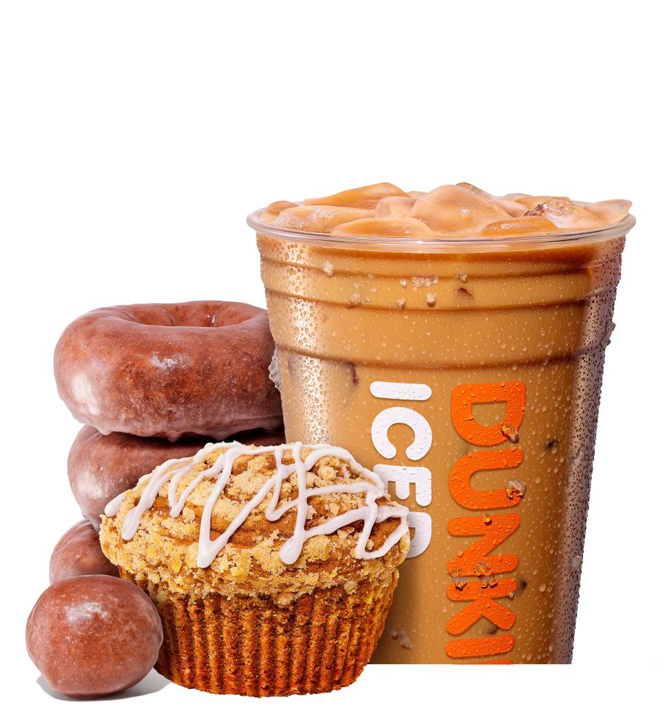 Dunkin' expanded its menu Wednesday with several fall pumpkin-flavored treats. In addition to its Pumpkin Spice Signature Latte, available iced and hot, and Nutty Pumpkin Coffee, available iced and hot, the food stop also has pumpkin cake doughnuts, pumpkin Munchkins doughnut holes and a pumpkin muffin – and Goldfish Dunkin' Pumpkin Spice Grahams.