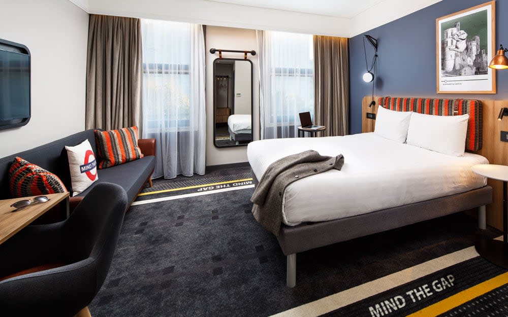 From headboards reminiscent of seat fabric to 'Mind The Gap' signs on the carpet, The Ibis Styles Gloucester Road celebrates all things tube