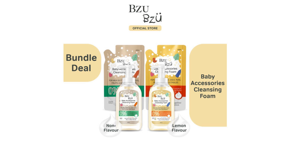 BzuBzu Baby Bottle Cleanser | Liquid Cleanser for Toys & Accessories, Fruits & Vegetables. 