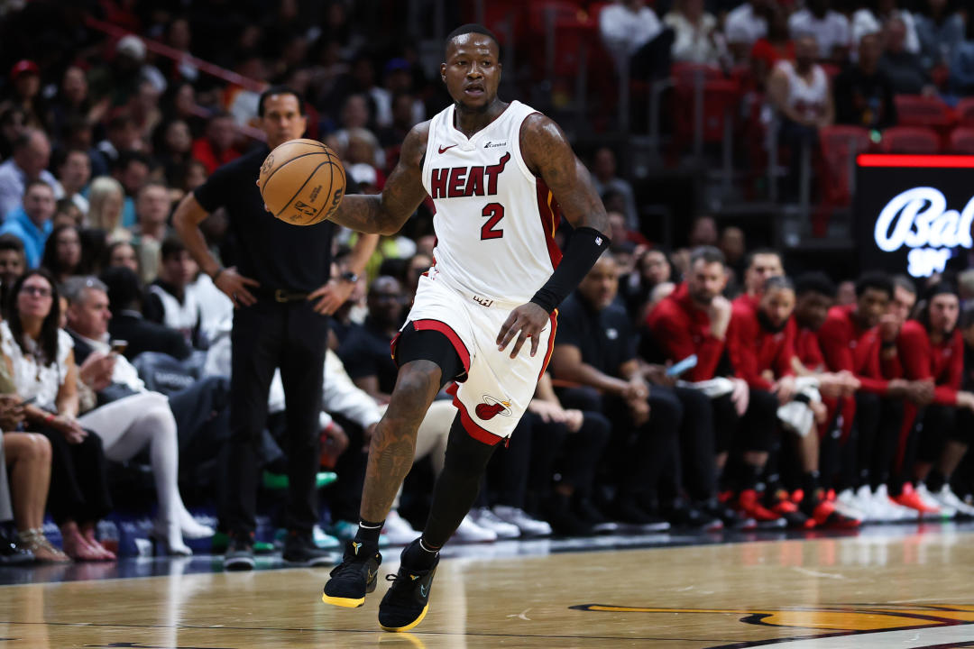 Terry Rozier轉戰邁阿密熱火扛起先發後場。（NBA Photo by Megan Briggs/Getty Images）