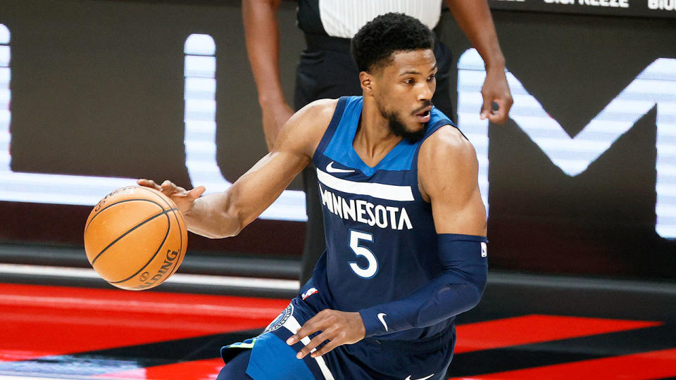 Seen here, Malik Beasley has been in good form for the struggling Timberwolves in 2021.