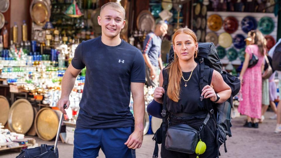 billy monger with his sister bonny for bbc show celebrity race across the world