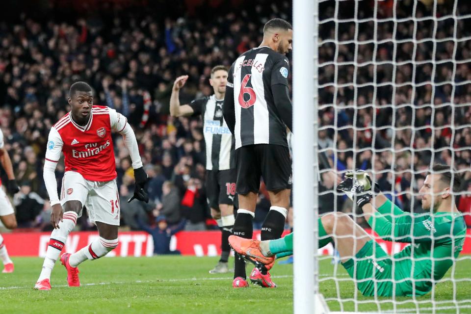 Pepe slots home Arsenal's second  Photo: AP