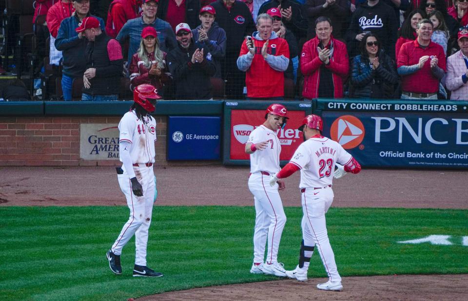 Nick Martini wasn't sure he was going to make the Reds Opening Day roster, even in the later stages of spring training. “It was definitely a thought in the back of my mind,” Martini said. “Just because of my past. Nothing’s ever worked out that way for me.”