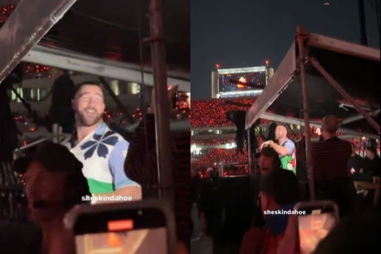 Travis Kelce, el novio de Taylor Swift, estuvo en River y se sumó al fervor del público argentino: 