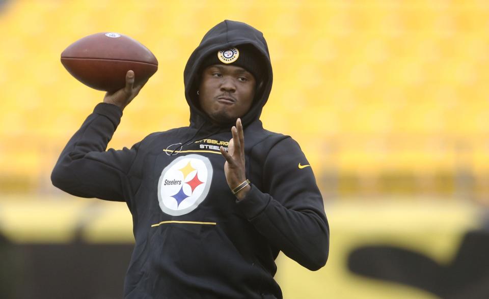 Dwayne Haskins served as a backup for the Pittsburgh Steelers during the 2021 NFL season.