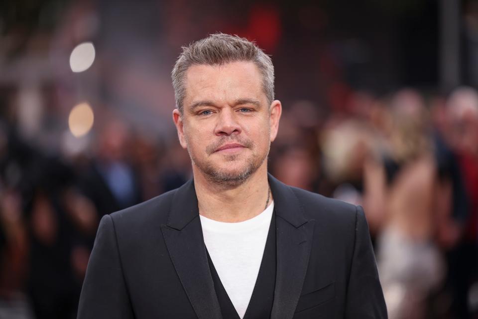 Matt Damon attends the London premiere of "Oppenheimer"  July 13, 2023.