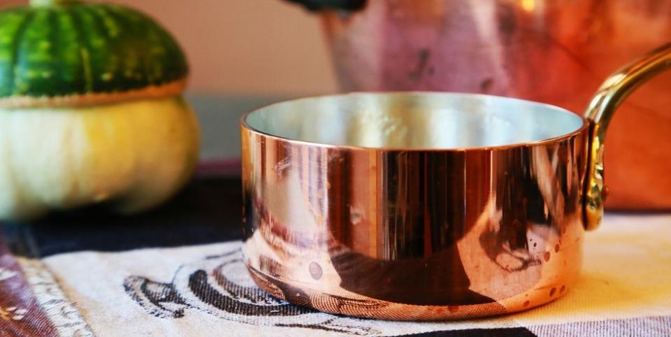 Polish your copper with ketchup.