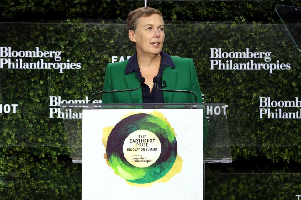 Hannah Jones, CEO, The Earthshot Prize speaks onstage during The Earthshot Prize Innovation Summit in Partnership with Bloomberg Philanthropies on September 21, 2022 in New York City.