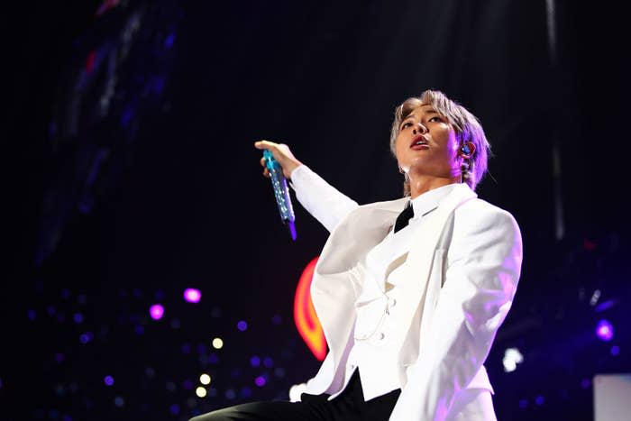 RM performing on stage