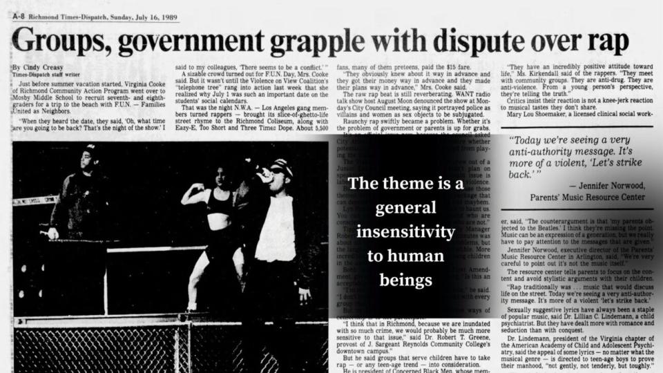 <em>Richmond Times Dispatch</em>, July 16. 1989