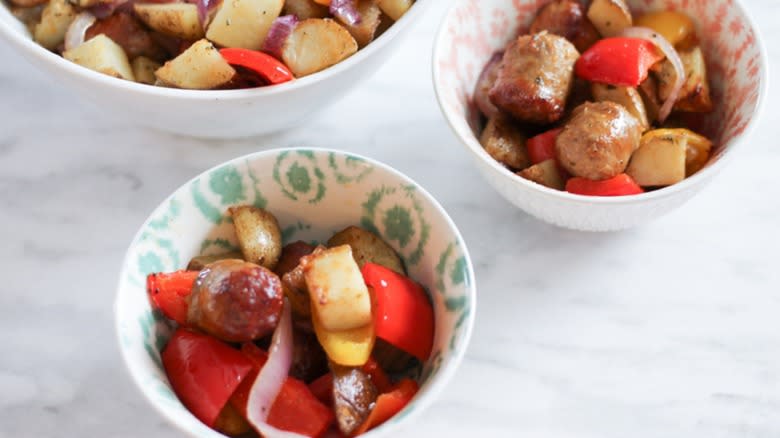 Sausages and potatoes