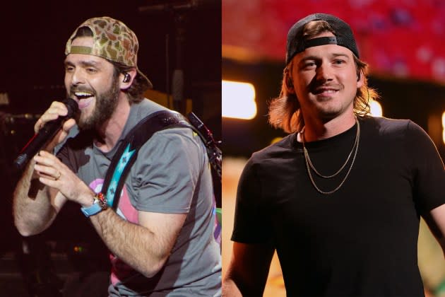 Thomas-Rhett-and-Morgan-Wallen-single - Credit: Joseph Okpako/WireImage; Matt Winkelmeyer/Getty Images/iHeartRadio