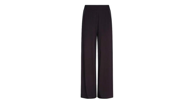 Mint Velvet Wide Leg Palazzo Trousers, Black at John Lewis & Partners