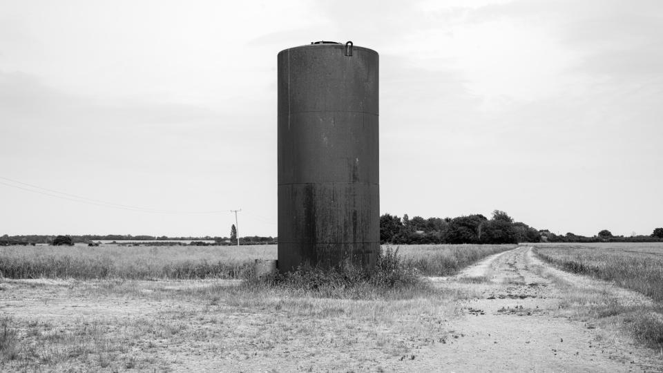 Leica M11 Monochrom image example showing abandoned silo