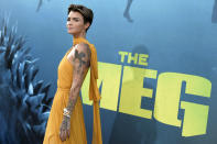 <p>La actriz Ruby Rose, de 32 años, asistió el pasado lunes 6 de agosto a la premiere de su nuevo film, The Meg, celebrada en el TCL Chinese Theatre de la ciudad de Los Ángeles.</p> 