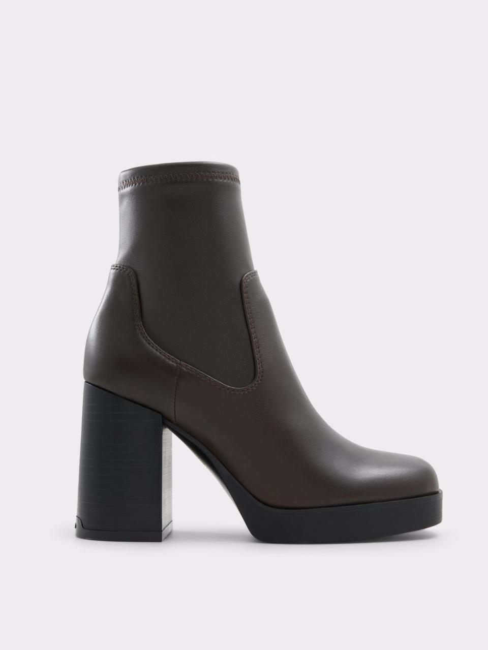 Seraphica Chelsea Boot in dark brown leather (Photo via Aldo)