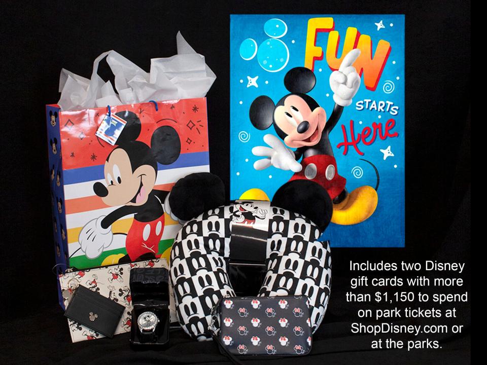 Check out the online portion of the 39th Annual Roncalli Pierside Auction, running April 26-May 3 at roncalliauction.givesmart.com. Among the items being offered is the “Disney Vacay” package pictured here which includes: two Disney gift cards with more than $1,150 to spend on park tickets at ShopDisney.com, or at the parks. The package also includes Mickey Mouse-themed travel items: a neck pillow, watch, clutch, wallet and pouch.