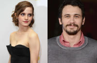 <b>Emma Watson und James Franco</b><br><br>Wer hätte gedacht, dass Hermine aus "Harry Potter" und der coole "127 Hours"-Bergsteiger Darsteller James Franco in einer WG auf Zeit leben? In der Endzeit-Komödie "The End of the World“ gibt es keine erfundenen Charaktere, das gesamte Ensemble spielt sich selbst. Die Story dreht sich um die Schauspieler, die in James Francos Haus eine Hollywood-Party feiern, als plötzlich das Ende der Welt sich nähert. Die Stars versuchen dem Weltuntergang mit Humor zu begegnen und ihn zu überstehen. Was liegt da näher, als sich in "Francos Haus" - für die Drehzeit - in einer kuscheligen WG zusammen zu tun.