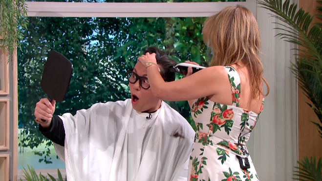 Gok shaved his head for charity. (ITV)