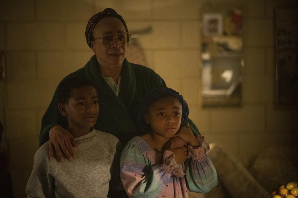 This image released by Participant/Sony Pictures Classics shows S. Epatha Merkerson in a scene from the film "We Grown Now." (Glen Wilson/Participant/Sony Pictures Classics via AP)