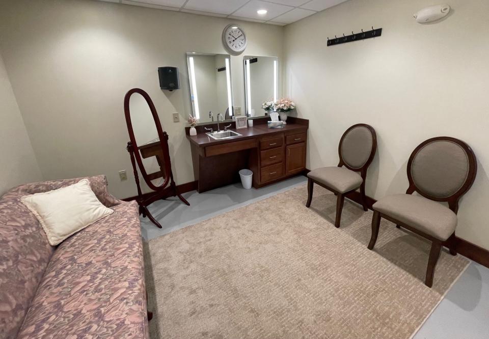 The wedding package offered by The Grand Ballroom at Windber Recreation Park includes use of this new bridal room.