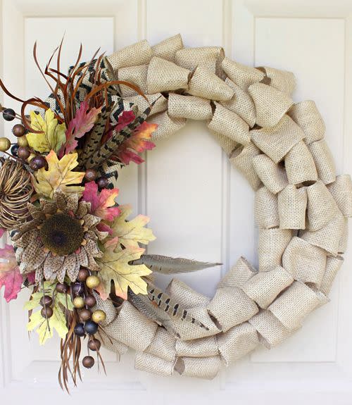 Burlap Loops and Layers Wreath