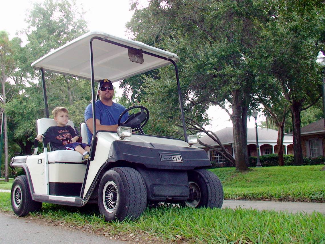 In Beaufort County, golf carts can only use roads with a 35 mph or less speed limit and can travel no more than three miles.