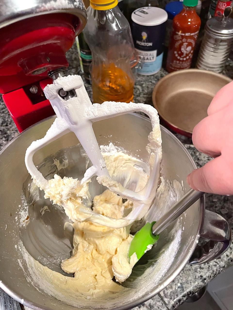 Making frosting for Ina Garten Beatty's Chocolate Cake