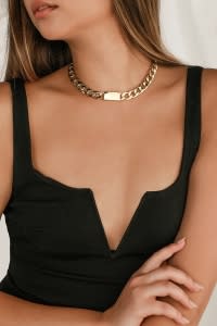 gold chain choker