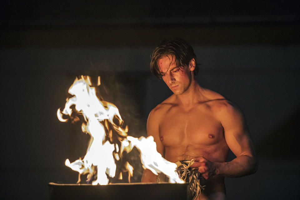 Lincoln Younes burns his clothes while nude on Last King of the Cross