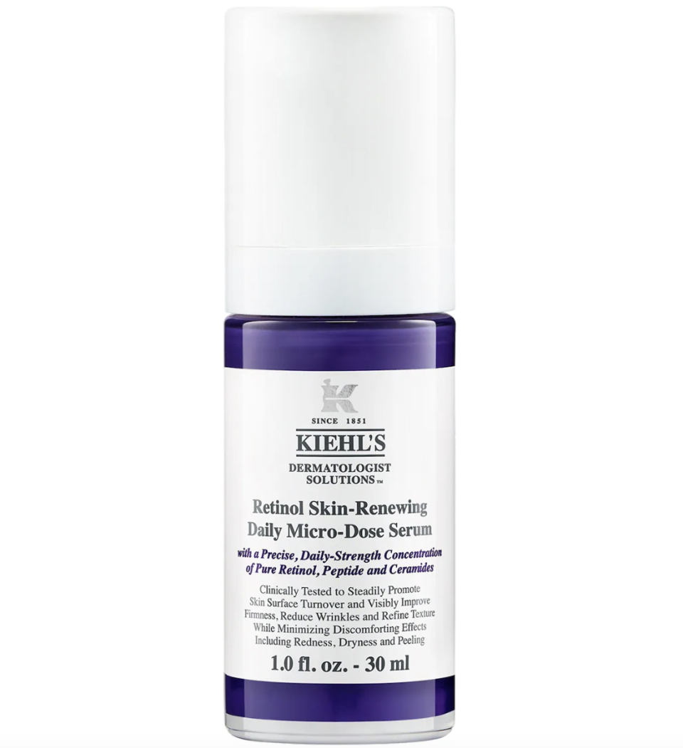 <p><a href="https://go.redirectingat.com?id=74968X1596630&url=https%3A%2F%2Fwww.sephora.com%2Fproduct%2Fkiehls-micro-dose-anti-aging-retinol-serum-with-ceramides-peptide-P474840&sref=https%3A%2F%2Fwww.womenshealthmag.com%2Fbeauty%2Fg44385877%2Fbest-retinols-for-sensitive-skin%2F" rel="nofollow noopener" target="_blank" data-ylk="slk:Shop Now;elm:context_link;itc:0;sec:content-canvas" class="link ">Shop Now</a></p><p>Retinol Skin-Renewing Daily Micro-Dose Serum</p><p>$92.00</p><p>sephora.com</p><span class="copyright">Courtesy</span>