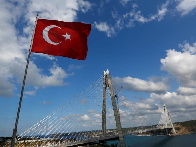 Newly built Yavuz Sultan Selim bridge, the third bridge over the Bosphorus linking the city's European and Asian sides, is pictured during the opening ceremony in Istanbul, Turkey, August 26, 2016. REUTERS/Murad Sezer