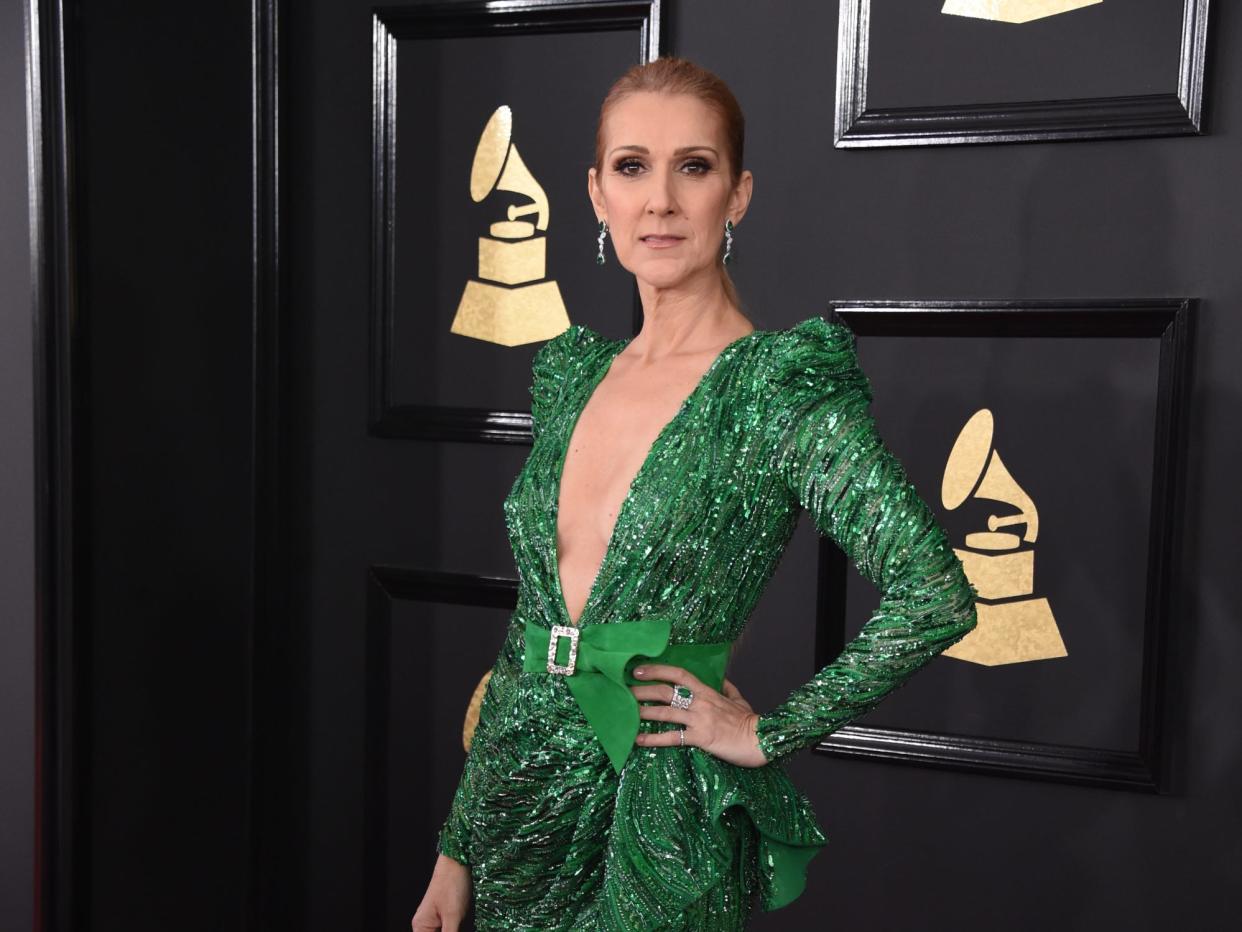 Celine Dion on the Red Carpet at the 59TH annual Grammy Awards in 2017.