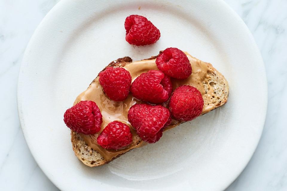 Raspberry Peanut Butter Toast from SELFstarter