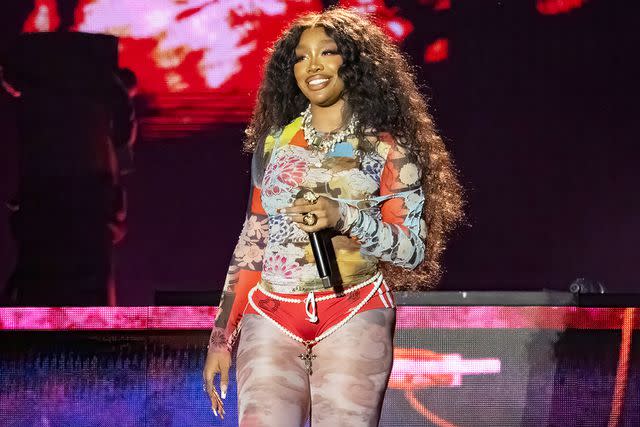 <p>Astrida Valigorsky/WireImage</p> SZA performs in Raleigh in April 2024