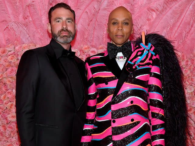 <p>Kevin Mazur/MG19/Getty</p> RuPaul and his husband Georges LeBar attend the 2019 Met Gala on May 6, 2019 in New York City