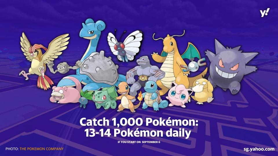 If you start now, you can catch 13-14 Pokémon daily to hit the Timed Research target. (Photo: Niantic)
