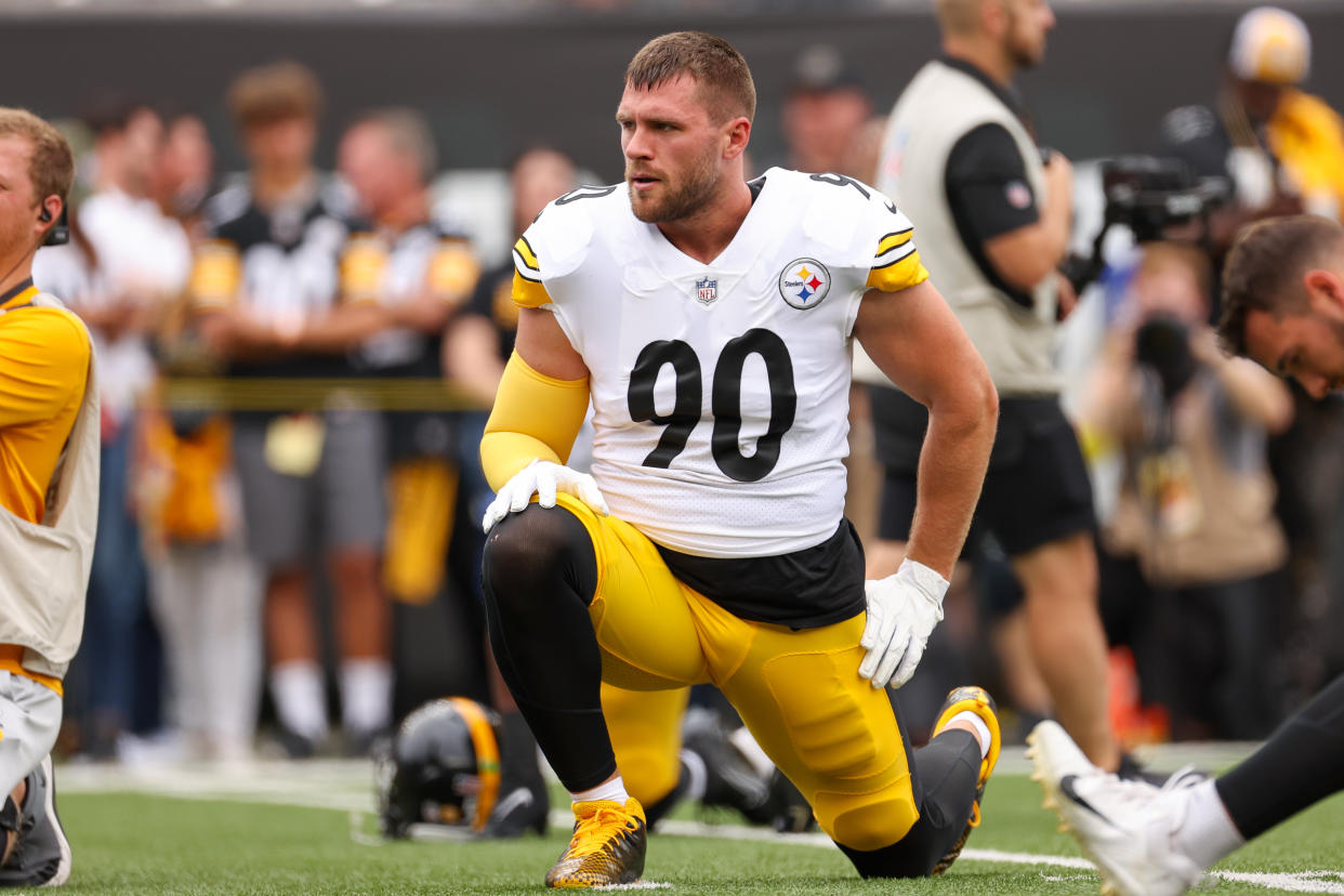 T.J. Watt will miss at least four weeks with a pectoral injury. (Photo by Ian Johnson/Icon Sportswire via Getty Images