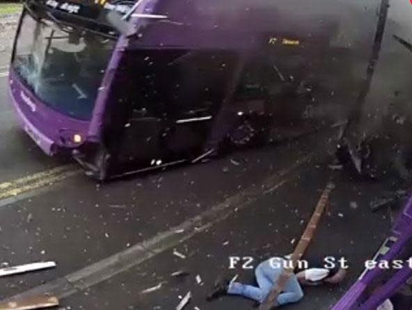 Man hit by bus on CCTV 'lucky to be alive' after medics refuse to believe collision