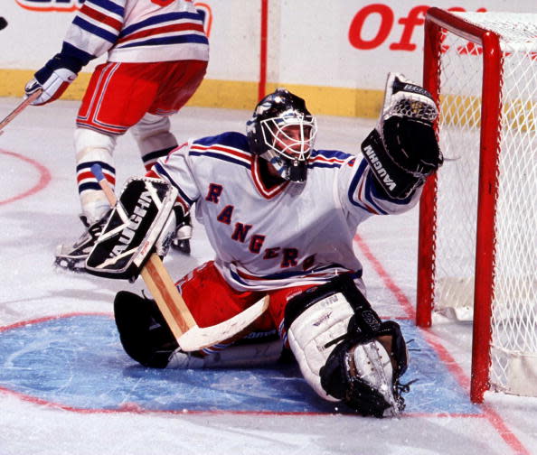 2000 Season: Goaltender Kay Whitmore. (Photo by Jim McIsaac/Getty Images)