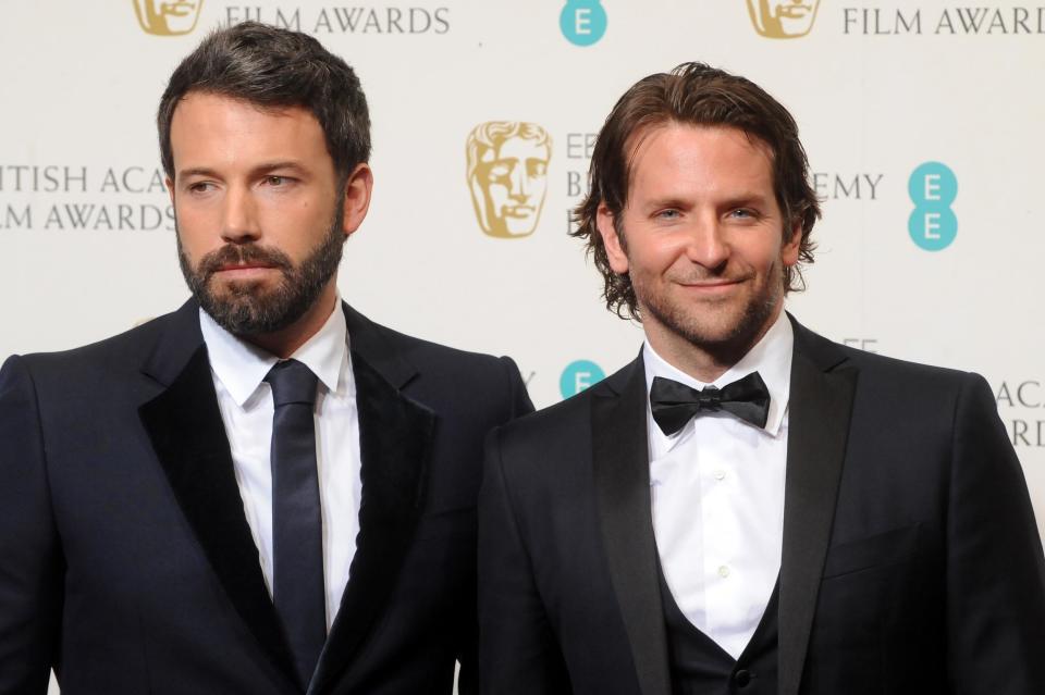 Ben Affleck with Bradley Cooper at the BAFTAs (Getty Images)