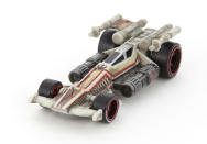 <p>The sleek lines and color scheme of Luke’s X-Wing are faithfully incorporated in this Hot Wheels racer. </p>