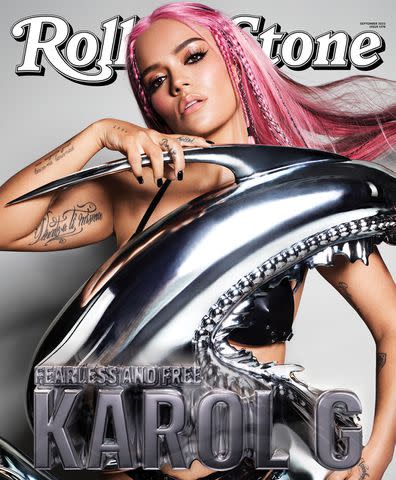 <p>Giel Domen & Kenneth Van De Velde/rolling stone</p> Karol G for Rolling Stone