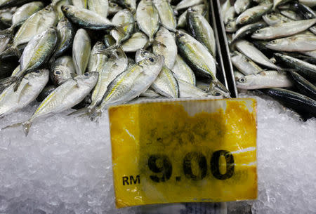 Fish for sale is seen at a wet market in Malaysia's southern city of Johor Bahru April 26, 2017. REUTERS/Edgar Su