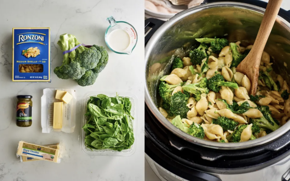 Featuring the green trinity: broccoli, spinach, and pesto.Recipe: Veggie-Packed Mac 'n' Cheese