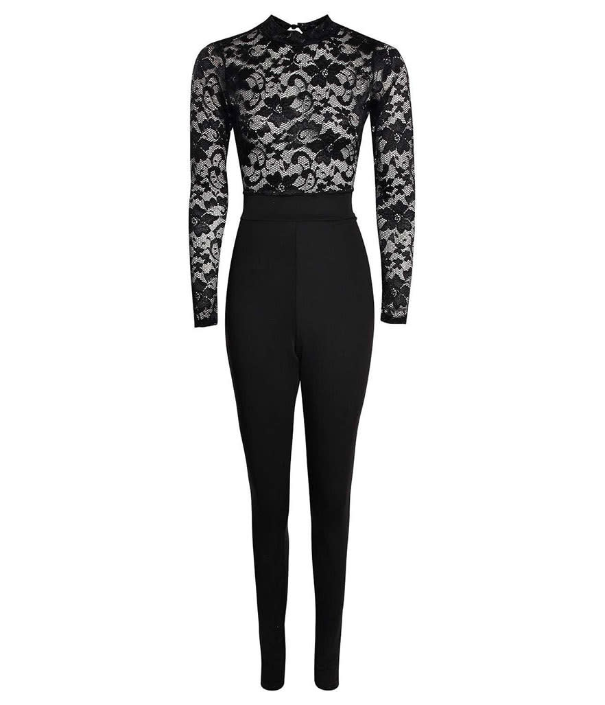 BOOHOO Night Lisa Lacey High Neck Catsuit