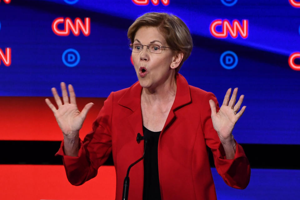 Sen. Elizabeth Warren (D-Mass.) argued that decriminalizing unauthorized border-crossing would help prevent things like family separation. (Photo: Brendan Smialowski/AFP/Getty Images)